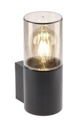 CGC Lighting 'Bluebell' Outdoor Cylinder Wall Light E27 Mains Power in Black - thumbnail 5