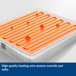 Alecome Electric Heated Under blanket with Single or Dual Controls in White - Size: Double - thumbnail 2