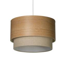 Lighting Collection Carter Two Tier Easy Fit Shade in Brown - thumbnail 3