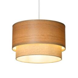 Lighting Collection Carter Two Tier Easy Fit Shade in Brown - thumbnail 2