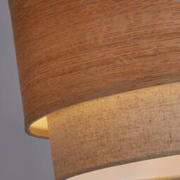 Lighting Collection Carter Two Tier Easy Fit Shade in Brown - thumbnail 4