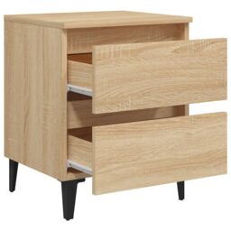 Berkfield Home Bed Cabinet Sonoma Oak 40x35x50 cm Engineered Wood in Brown - Size: 40 x 35 x 50 cm - thumbnail 5