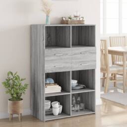 Berkfield Home Highboard Grey Sonoma 80x42.5x124 cm Engineered Wood