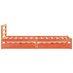 Berkfield Home Bed Frame without Mattress Wax Brown 90x200 cm Solid Wood Pine - thumbnail 5