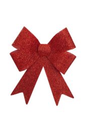 VFM e-Store Tinsel Bow Christmas Decoration X 1 37cm x 49cm x 13cm Red - Size: 37 cm x 49 cm x 13 cm - thumbnail 1