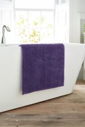 Lobster Creek Kaleidoscope Noodle 50x80cm Bath Mat - Soft & Absorbent Quick Drying Bathroom Rug - Deyongs 1846 in Purple - thumbnail 1