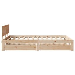 Berkfield Home Bed Frame with Drawers without Mattress 120x200 cm in Brown - Size: Small Double - thumbnail 5