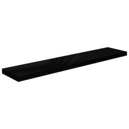Berkfield Home Durable Floating Wall Shelves 2 pcs High Gloss Black 120x23.5x3.8