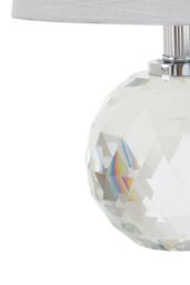 Orsina Crystal Table Lamp With Diamond-Cut Sphere Base, Desk Light With Chrome Stem, Decorative Accent For Offices in Silver - thumbnail 3