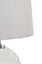 Orsina Crystal Table Lamp With Diamond-Cut Sphere Base, Desk Light With Chrome Stem, Decorative Accent For Offices in Silver - thumbnail 2