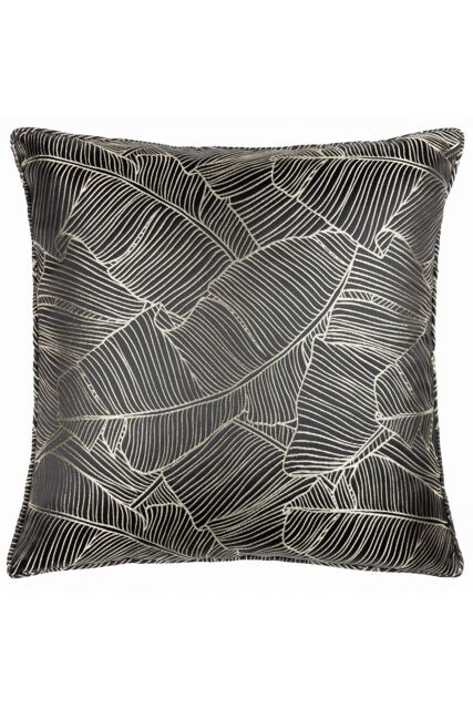 Wylder Tropics Seymour Embroidered Satin Cushion in Black - Size: 50 cm x 50 cm - image 1