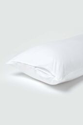 Homescapes Continental Egyptian Cotton Pillowcase 200 TC, 40 x 80 cm in White - thumbnail 3