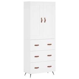 Berkfield Home Highboard White 69.5x34x180 cm Engineered Wood - thumbnail 3