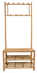 Nordlys Entryway Solid Wood Coat Rack in Brown - thumbnail 6