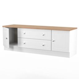 Ready Assembled 2 U Cambridge 2 Door 2 Drawer Superwide TV Unit (Ready Assembled) in White - thumbnail 6