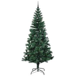 Berkfield Home Elegant Artificial Pre-lit Christmas Tree Green 240 cm PVC & Metal - thumbnail 4