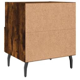 Berkfield Home Bedside Cabinets 2 pcs Smoked Oak 40x35x47.5 cm Engineered Wood in Brown - thumbnail 9