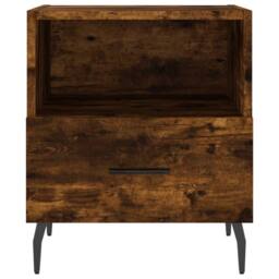 Berkfield Home Bedside Cabinets 2 pcs Smoked Oak 40x35x47.5 cm Engineered Wood in Brown - thumbnail 7
