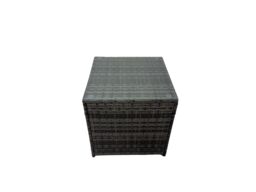 Fimous 8 Seater Rattan Corner Sofa Sets with Chair Big Stools Side Table in Dark Grey - thumbnail 4
