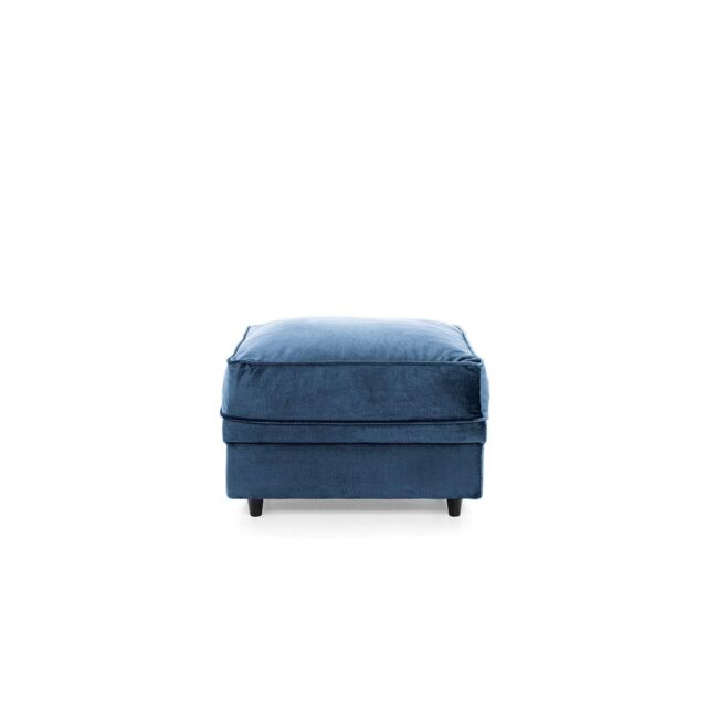 Abakus Direct Chicago Spill-Proof Velvet Footstool in Dark Blue - image 1