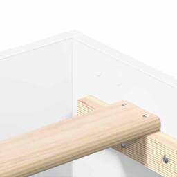 Berkfield Home Bed Frame No Mattress White 150x200 cm King Size Engineered Wood - thumbnail 8