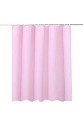 Neel Blue Shower Curtain With 12 Hooks, Mould & Mildew Resistant, Washable PEVA - 180x180cm in Baby Pink - Size: 180 cm width x 180 cm drop
