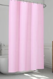 Neel Blue Shower Curtain With 12 Hooks, Mould & Mildew Resistant, Washable PEVA - 180x180cm in Baby Pink - Size: 180 cm width x 180 cm drop - thumbnail 6