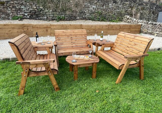 Charles Taylor Trading Six Seater Burghley Deluxe Set in Brown - image 1