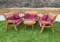 Charles Taylor Trading Six Seater Burghley Deluxe Set in Brown - thumbnail 4