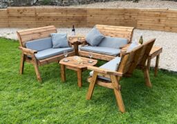 Charles Taylor Trading Six Seater Burghley Deluxe Set in Brown - thumbnail 2