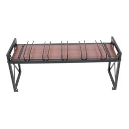 Kelvenix Wine Rack Gin Shelf Rack Bottle 5 Glass Holder in Black - Size: 0.5m x 1m - thumbnail 5