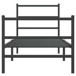 Berkfield Home Metal Bed Frame without Mattress with Footboard¬†Black 80x200cm in Black - Size: 80x200 cm - thumbnail 5