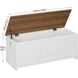 KORVIXA Storage Chest Storage Bench Blanket Storage Box - Size: 100 cm x 100 cm - thumbnail 2