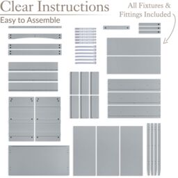 Christow Grey Chest of Drawers Modern 3 Drawer Bedroom Storage Unit Furniture Cabinet - thumbnail 6
