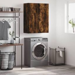 Berkfield Home Wall Mounted Cabinet Smoked Oak 69.5x34x90 cm Engineered Wood in Brown - thumbnail 2