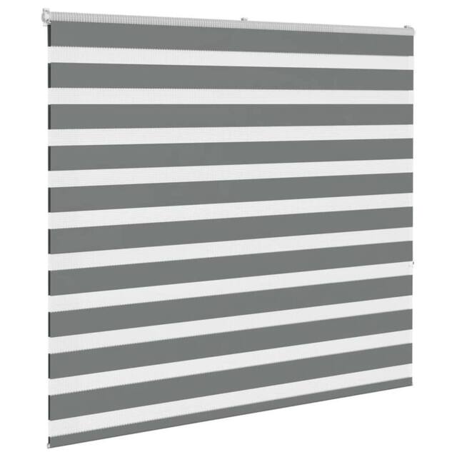 Berkfield Home Elegant Zebra Blind Dark Grey 160x150 cm Fabric Width 155.9 cm Po - image 1