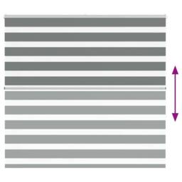 Berkfield Home Elegant Zebra Blind Dark Grey 160x150 cm Fabric Width 155.9 cm Po - thumbnail 5