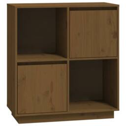 Berkfield Home Sideboard Honey Brown 74x35x80 cm Solid Wood Pine - Size: 74 x 35 x 80 cm - thumbnail 1