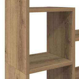 Berkfield Home Durable Bookcase Artisian Oak 72x20x120 cm Engineered Wood in Brown - Size: 72 x 20 x 120 cm - thumbnail 9