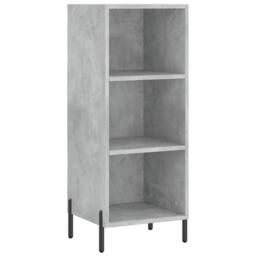 Berkfield Home Highboard Concrete Grey 34.5x34x180 cm Engineered Wood - thumbnail 5