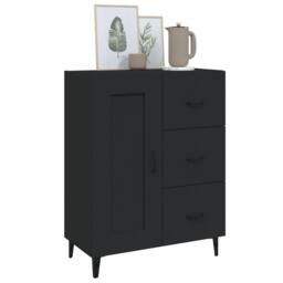 Berkfield Home Sideboard Black 69.5x34x90 cm Engineered Wood - thumbnail 4