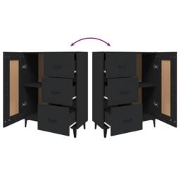Berkfield Home Sideboard Black 69.5x34x90 cm Engineered Wood - thumbnail 9