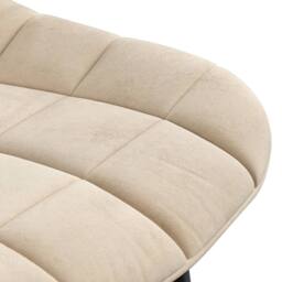 More4Homes Arlo Walnut Table Top W Walnut Legs + Nova Velvet Dining Chair Set Of 6 in Beige - thumbnail 8