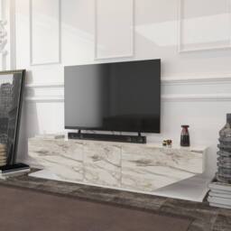 Decorotika Pearl TV Stand TV Unit for TVs up to 71 inch in Off-White - thumbnail 2