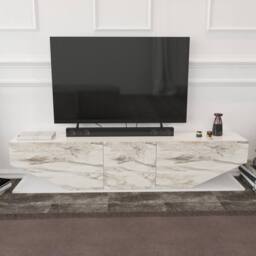 Decorotika Pearl TV Stand TV Unit for TVs up to 71 inch in Off-White - thumbnail 1