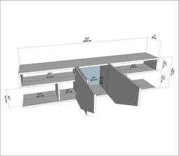 Decorotika Pearl TV Stand TV Unit for TVs up to 71 inch in Off-White - thumbnail 6