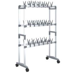 Berkfield Home Shoe Rack with Wheels Silver 66x27x100 cm - Size: 66 x 27 x 100 cm