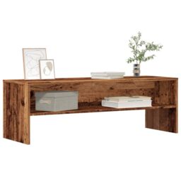 Berkfield Home TV Cabinet Old Wood 120x40x40 cm Engineered Wood in Brown - Size: 120 x 40 x 40 cm - thumbnail 3