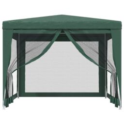 Berkfield Home Party Tent with 4 Mesh Sidewalls Green 3x3 m HDPE - thumbnail 3