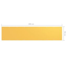 Berkfield Home Balcony Screen Yellow 90x400 cm Oxford Fabric - thumbnail 5